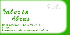 valeria abrus business card