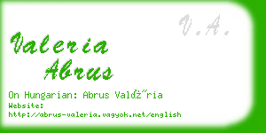 valeria abrus business card